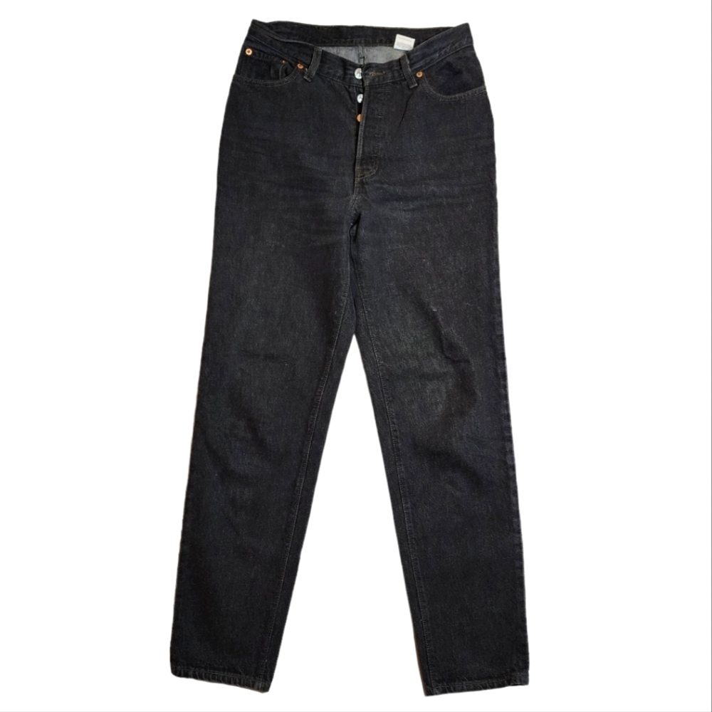 Levi's Button Fly Cotton Denim Black Size 11 Short Midrise Straight